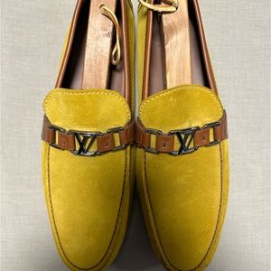 vuitton yellow suede